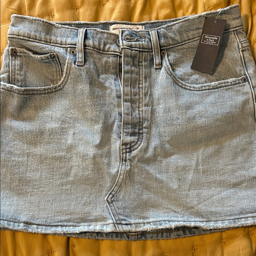 Abercrombie & Fitch Light Blue Denim Skirt